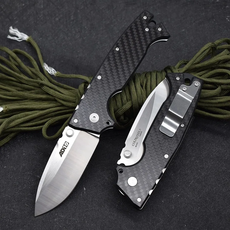 High Hardness M390 Blade AD10 Tactical Folding Knife Outdoor Camping Hunting Defence Pocket Knives EDC Defences Tool