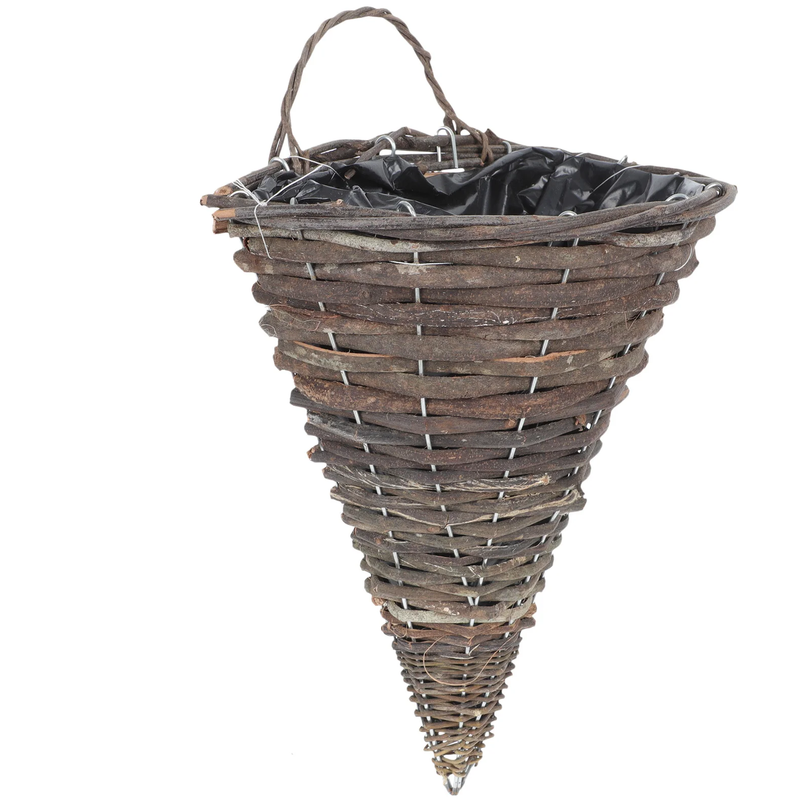

Rattan Wall Hanging Flower Basket Decorative Holiday Photo Prop Container Gift Storage Holder Arrangement