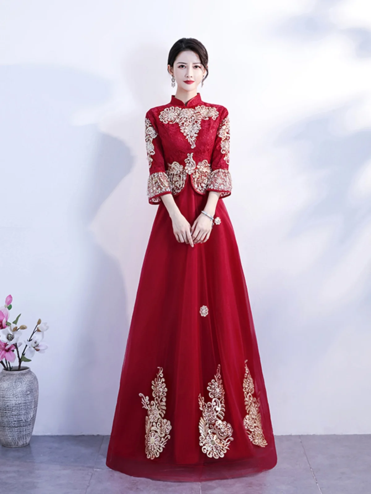 Оксnltiy | Свадебное платье для тостов 2024 новое осенне-зимнее китайское