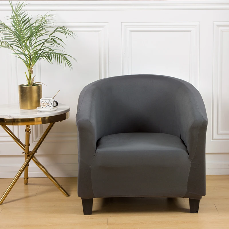 

Plain Solid Elastic Washable Removable Tight Wrap All-inclusive Single Seat Club Couch Slipcover Home Decor Sofa Cover Funda