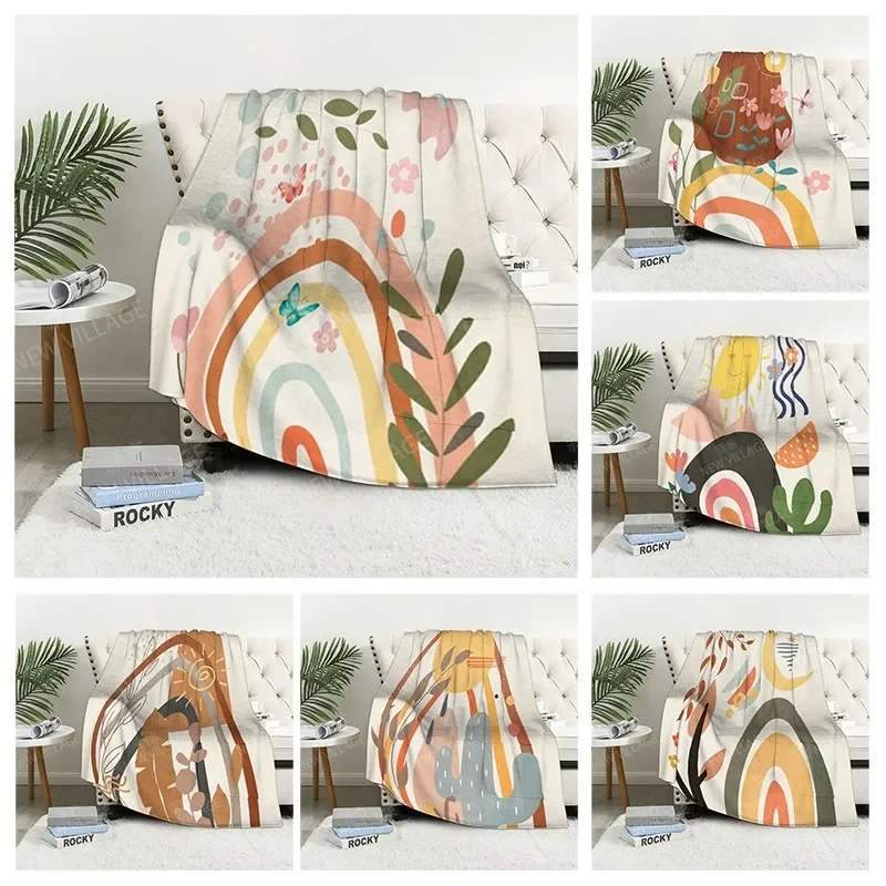 Клетчатый диван для колена теплый зимний чехол кровати декоративное одеяло бохо