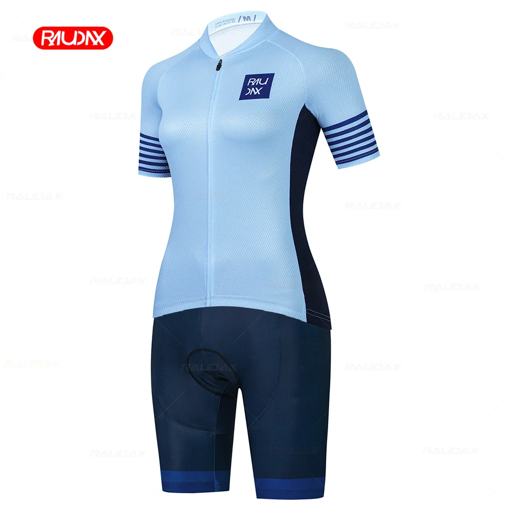 

2022 Raudax New Quick-dry Women Summer Bibshorts Shorts Cycling Set MTB Bicycle Clothing Offroad Clothes Ropa Ciclismo Bike Wear