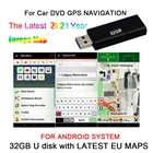 Карта евро с U-диском, 32 ГБ, только для системы Android, Автомобильная Gps-навигация, новинка 2021
