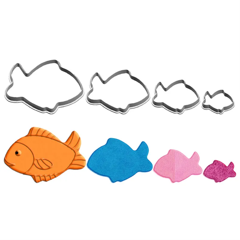 

Various Crucian Carp Biscuit Mould,Fishes Irregular Shape Cake Cookie Decorating Fondant Cutters Tools