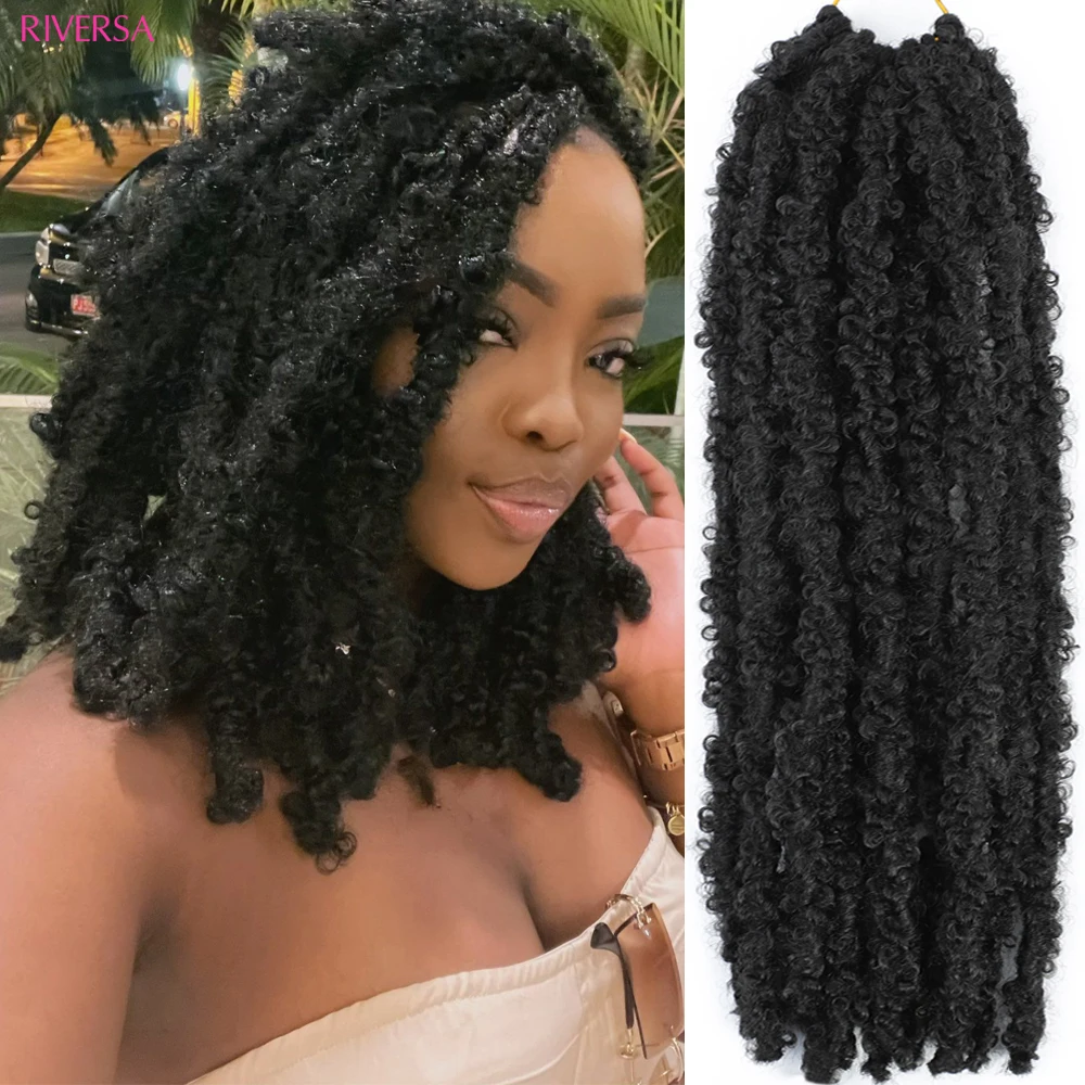 

Butterfly Locs Crochet Hair Short Black Crochet Bob Hair Soft Locs 12 14 Inch Messy Distressed Faux Locs Crochet Braids for Wome