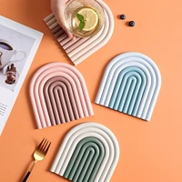 rainbow silicone table mat coaster hot dishes pot holder placemat multipurpose pot holders for kitchen heat resistant pan pads
