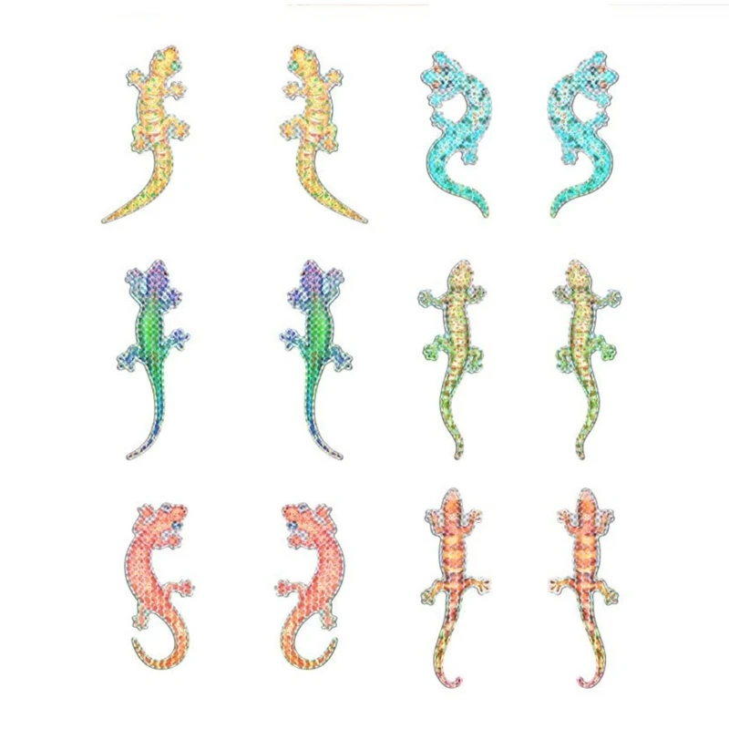 

12pcs Fridge Magnets for Kitchen Decoration House Lizards Refrigerator Stickers 69HF