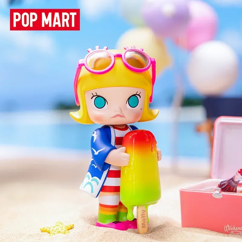 Фото Pop Mart Molly My Childhood Series Аниме Фигурка Угадай Сумка Орнамент Фигурки Домашний Декор Настольные Куклы Модель Подарок №3
