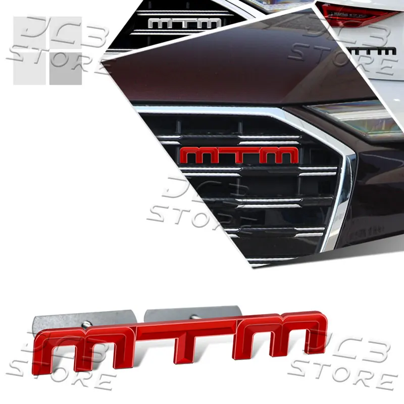 Фото MTM Logo 3D хромированная металлическая наклейка на переднюю решетку, декор для Volkswagen Golf Passat Jetta Touareg Tiguan, задний багажник, значок на крыло №5