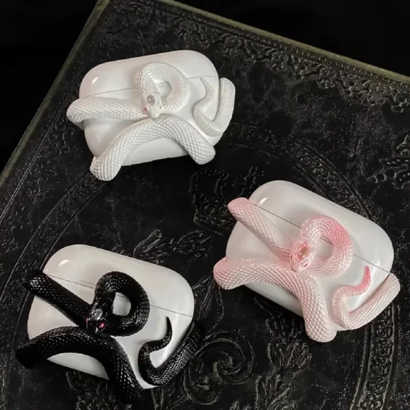 Чехол из смолы в виде змеи для Airpods 4 чехол наушников 4/3/Pro/Pro 2 украшение на заказ