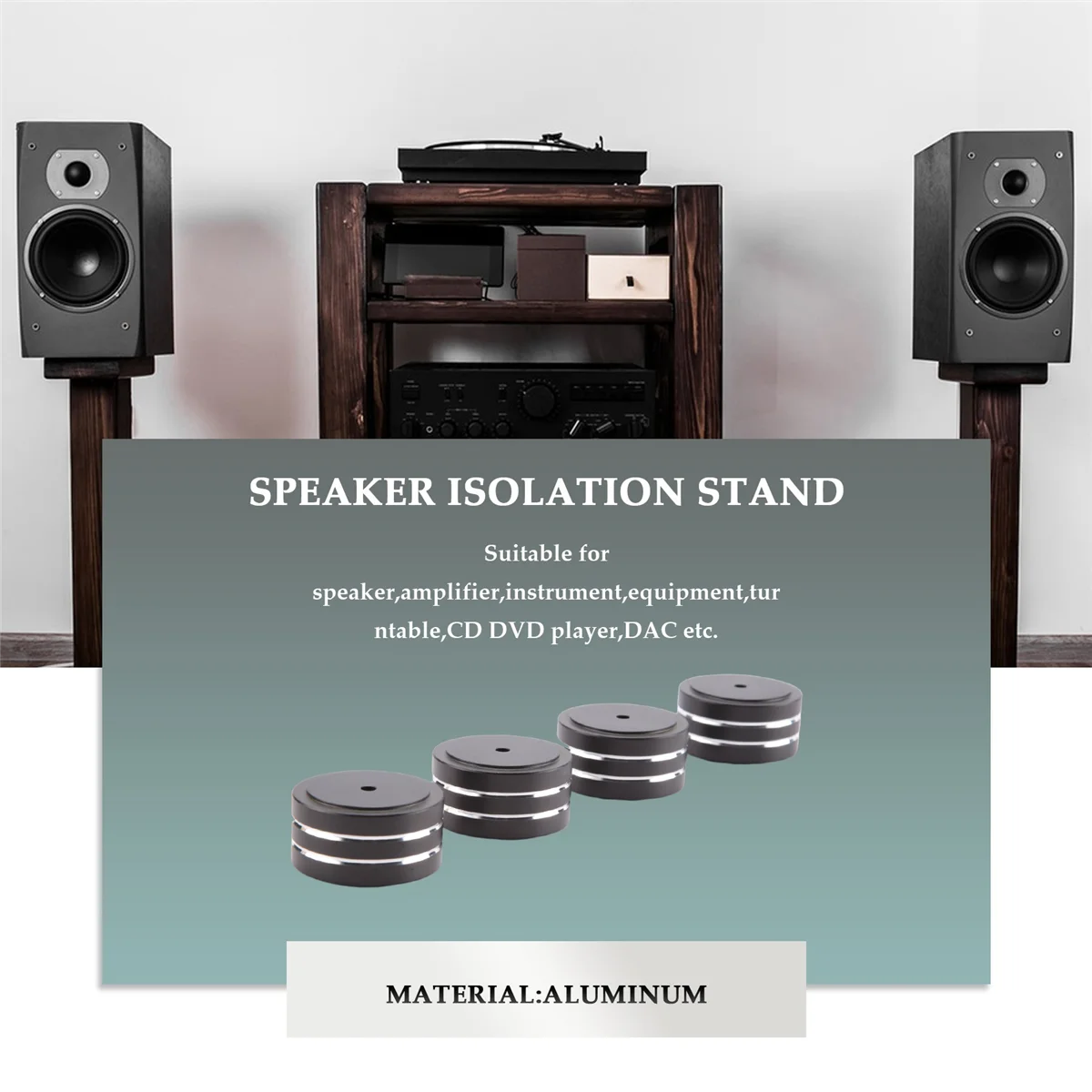 4 шт. 40X20 мм алюминиевый HIFI AMP изолирующая подставка для динамика проигрыватель
