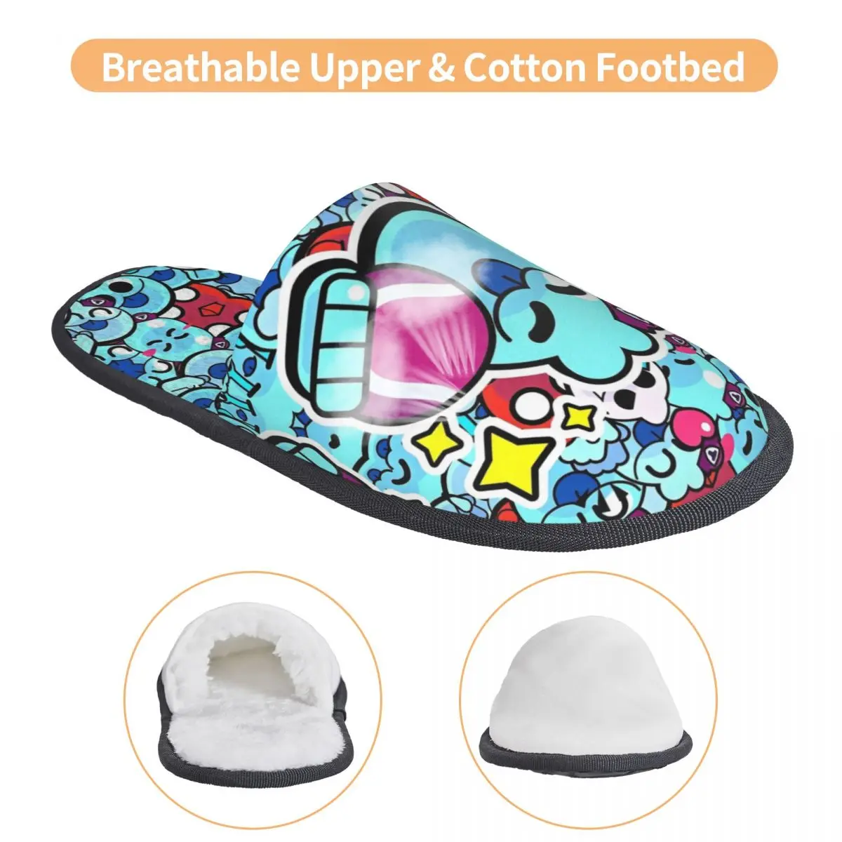 Домашние тапочки Brawll Emz Spike Squeak противоскользящие домашние с героями