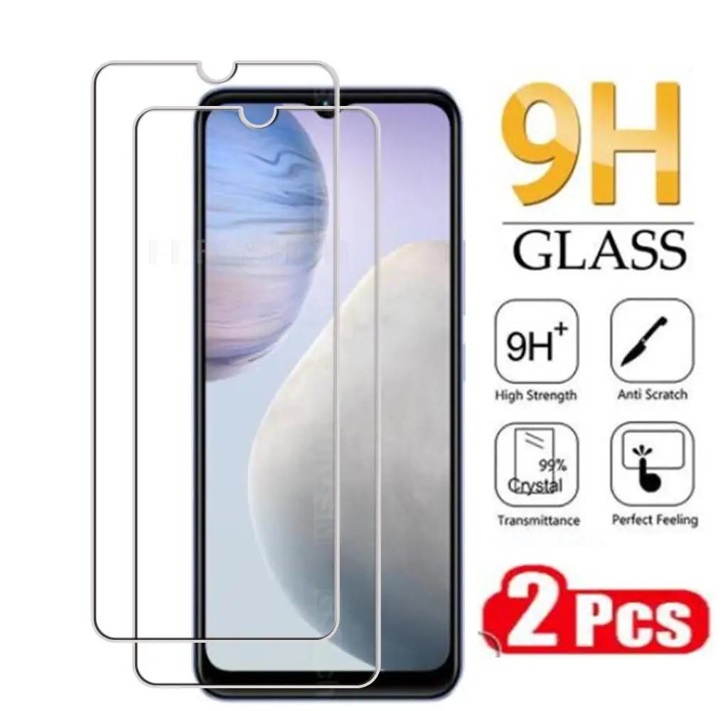 

Оригинальное защитное закаленное стекло 9H HD для Vivo Y02 6,51 дюйма VivoY02 Y 02, 2 шт., защитная пленка для экрана