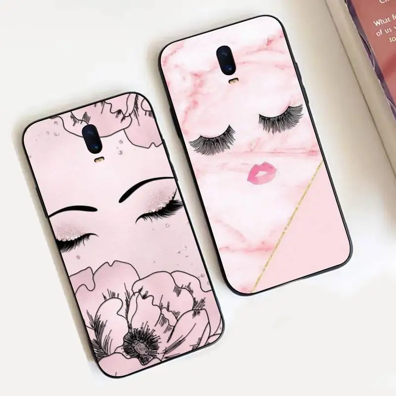 

Eye Wink Eyelashes Phone Case for Redmi 8 9 9A for Samsung J5 J6 Note9 for Huawei NOVA3E Mate20lite cover