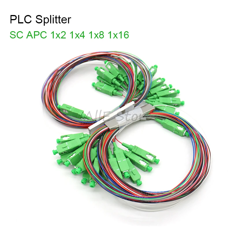 

10pcs/lot High Quality FTTH Fiber Optic Splitter 1x2 1x4 1x8 1x16 1x32 PLC SC/APC SM Singlemode 0.9mm G657A1 LSZH 1m sc apc