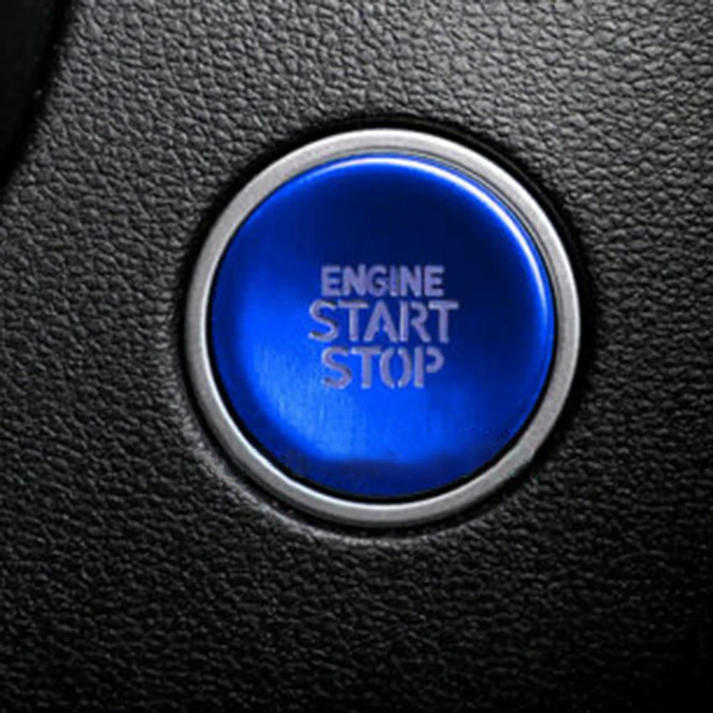 

Кнопка запуска и остановки автомобильного двигателя, крышка переключателя, синяя отделка для Hyundai Tucson 2022 2023, запасные части из алюминиевого ...