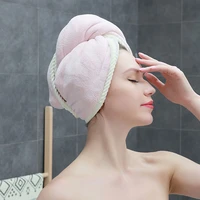 shower cap coral velvet hair quick drying dryer towel bath wrap cap quick hat turban dry shower cap hair bonnet