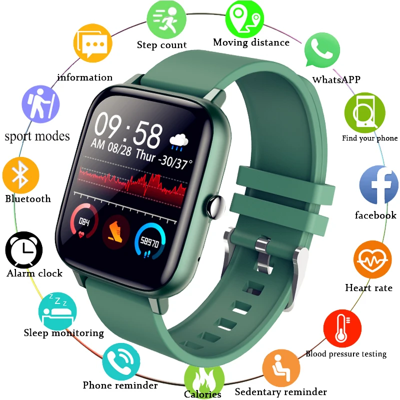 

LIGE Smart Watch Heart Rate Monitor Clock Women Sports Fitness Tracker For Android IOS 2022 New Waterproof Ladies Smartwatch+Box