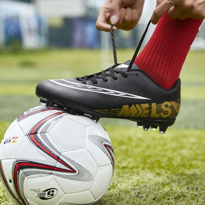 2022 Original Men's Football Shoes Kids Turf Men Soccer Shoes Cleats Sneakers AG/FG Spikes Training Sport Futsal Shoes for Men