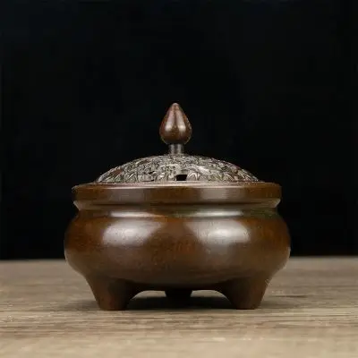 

Фиолетовый медный курильница Xuande