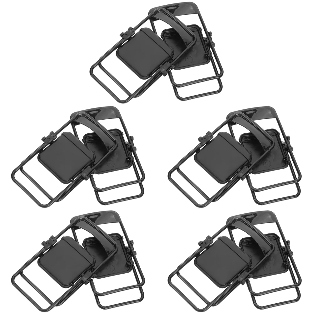 

10Pcs Foldable Chair Phone Stand Miniature Folding Chair Holder Miniature Chair
