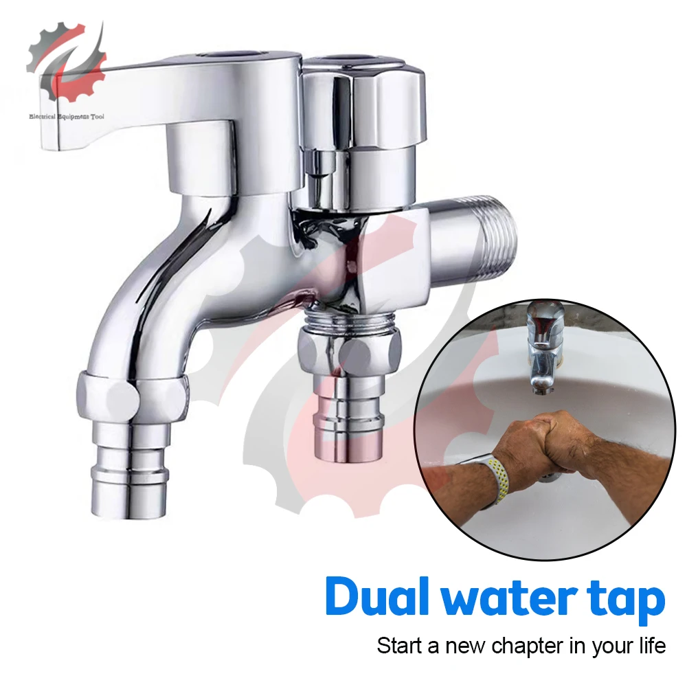 

Washing Machine Faucet Double Water Outlet Mop Pool Brass Tap Outdoor Garden Faucet Fast Bidet Faucets Bathroom Accessories