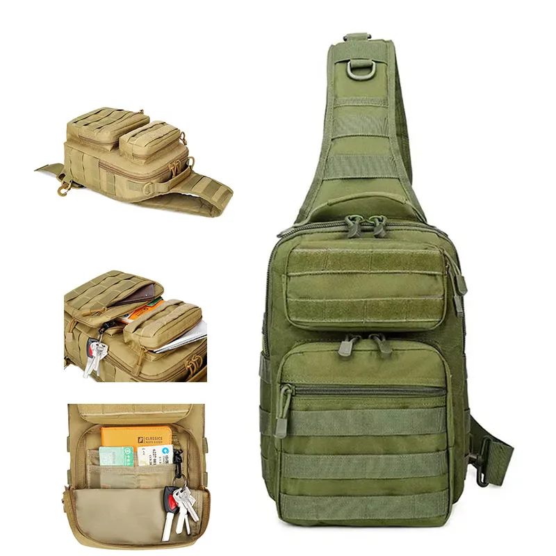 Зеленая тактическая сумка большой вместимости саквояж на плечо для страйкбола