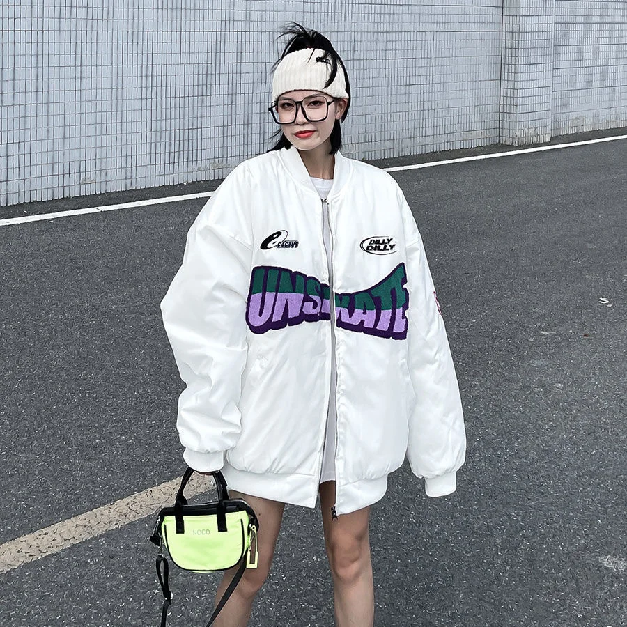 

2022 Hiphop Goth Varsity Bomber Cyber Y2k Jacket Female Spring Baseball Basic Jaket Techwear Cardigan For Women Coat Boyfriend