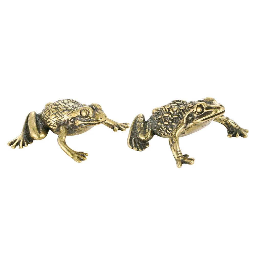 

Frog Statue Brass Toad Frogs Sculpture Figurinestatues Wealth Animal Chinese Money Decor Retro Mini Home Lucky Figurines Gift