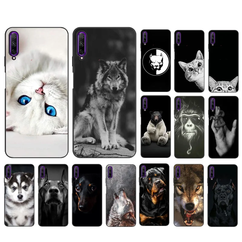 

Cat Wolf Dog Lion Tiger Bear Phone Case for Huawei P30 P40 Lite P40Pro Mate 20 Pro 20 X Nova 9 8 8i Y9 Y5P Y6P Y7A Y9A Y8S