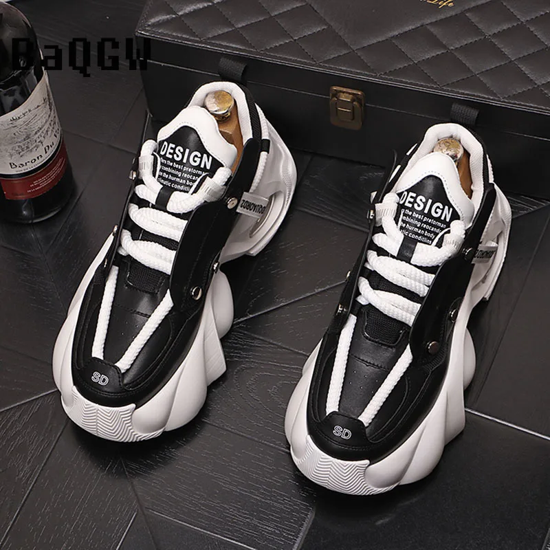 Кроссовки мужские на толстой подошве брендовые дизайнерские туфли плоской