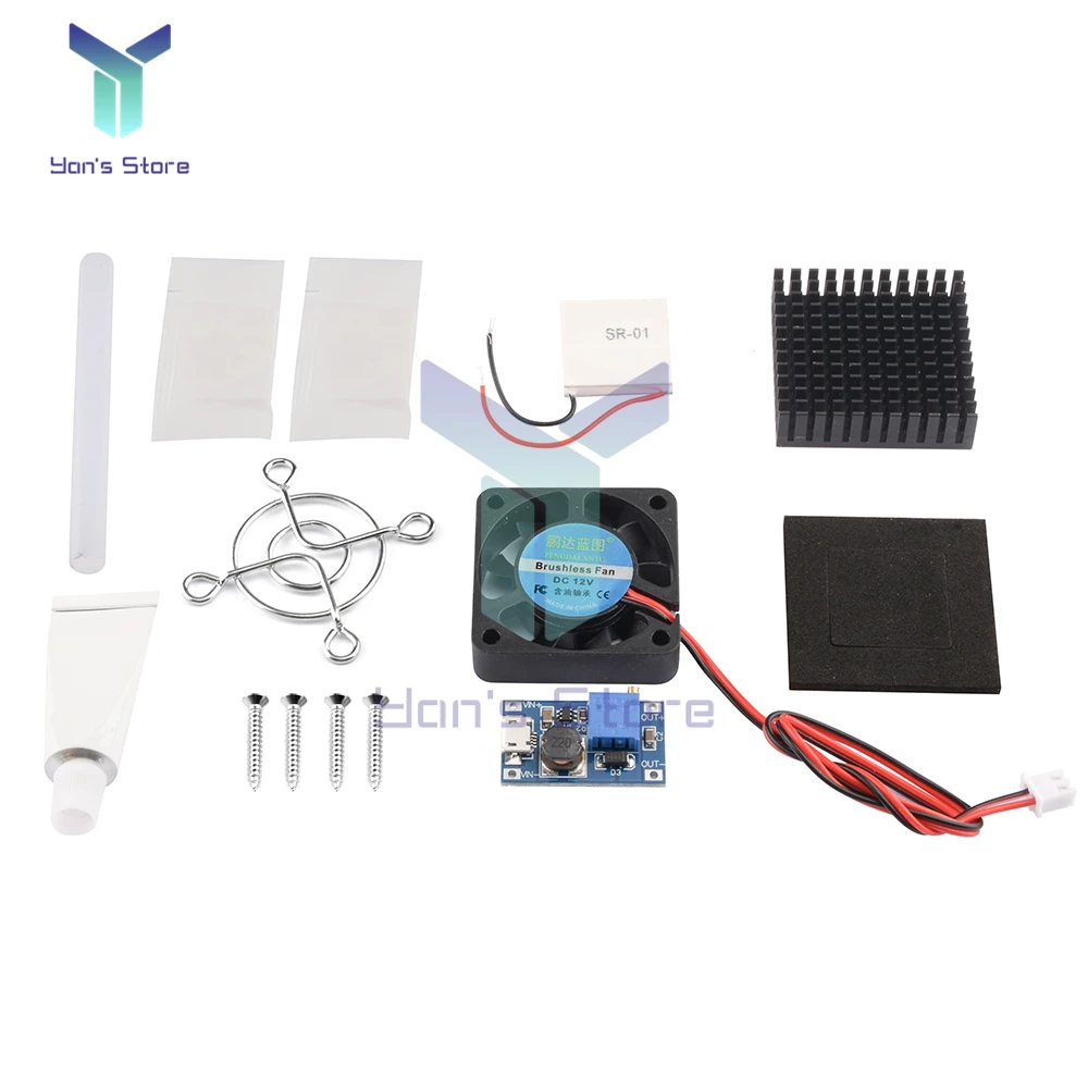 

SR-01 DIY 5V Heatsink Cooler Motherboard Radiator w/4cm Fan Semiconductor Refrigeration Sheet For Mobile Phone