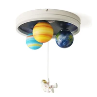 space astronaut planet color ceiling light led kids bedroom modern living room study ceiling lamps decor lighting luminaires