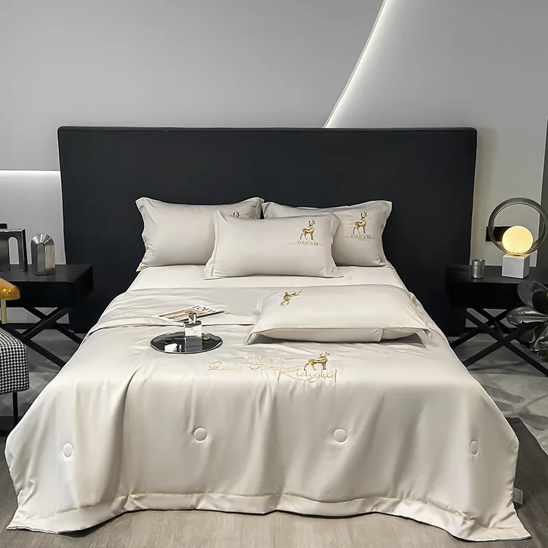 

Крутое одеяло, гладкое воздухопроницаемое одеяло, легкое летнее одеяло, двустороннее крутое тканевое покрывало из вискозы, одеяло QueenKing