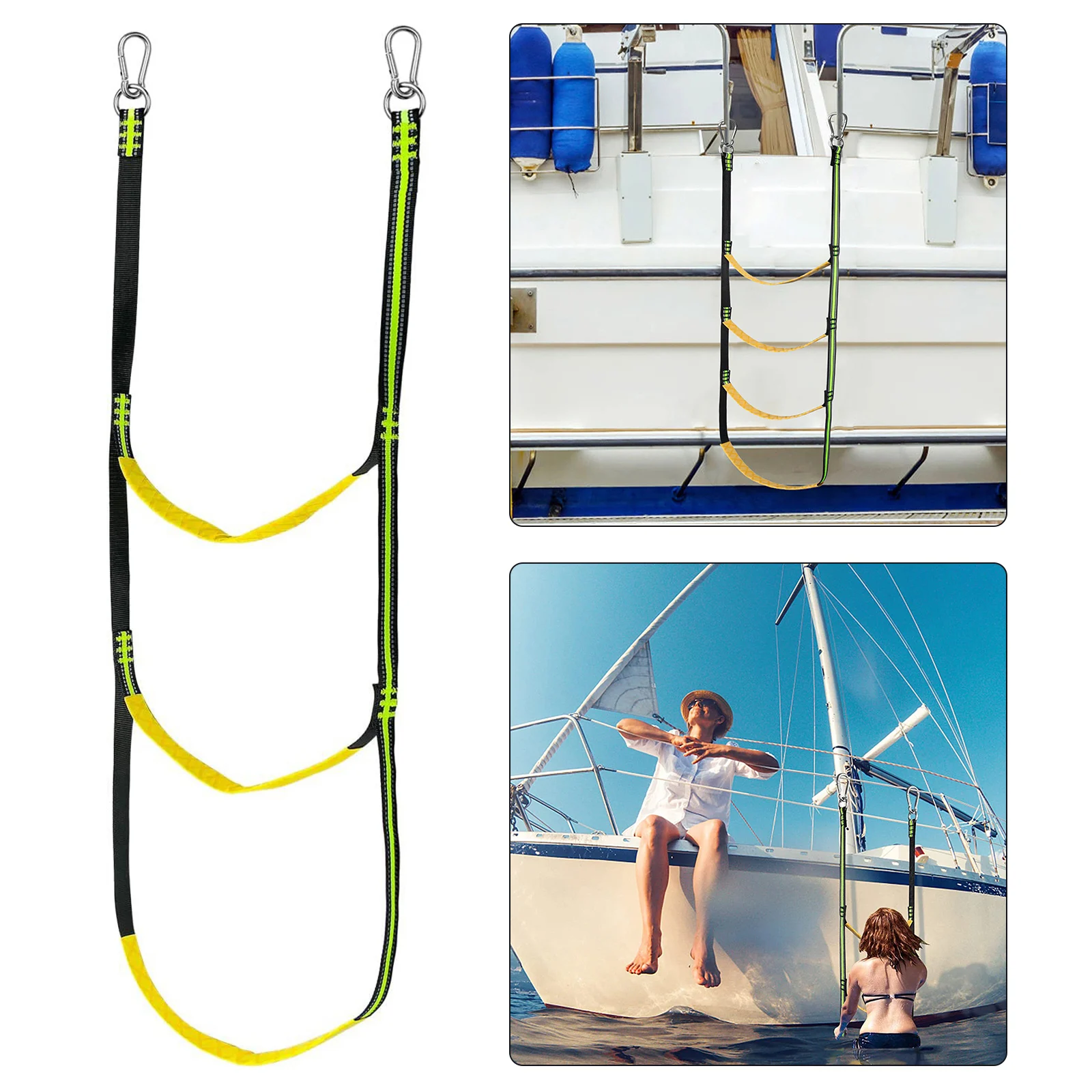 

1pc Climbing Ladder Portable Boat Rope Ladder Extension Fishing Rope Boarding Foadable Step Designed Anti-slip Car Kayaking