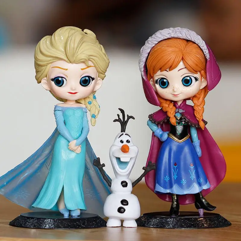 

Disney Frozen Hand-made Anna Aisha Princess Model Cake Baking Home Office Decoration Ornaments Children Birthday Christmas Gifts