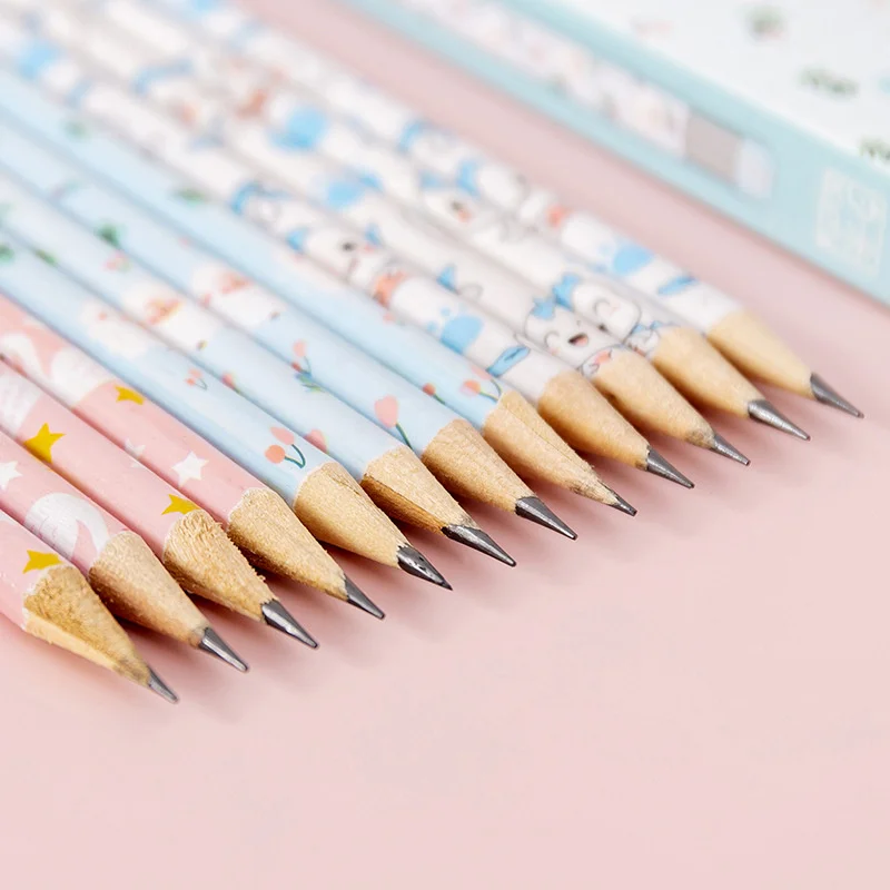 

10PCS HB Pencil Cartoon Drawing Graphite Pencils Tools Set Stationey Art Pens School Supplies 2022 Child Student Gift Accessory
