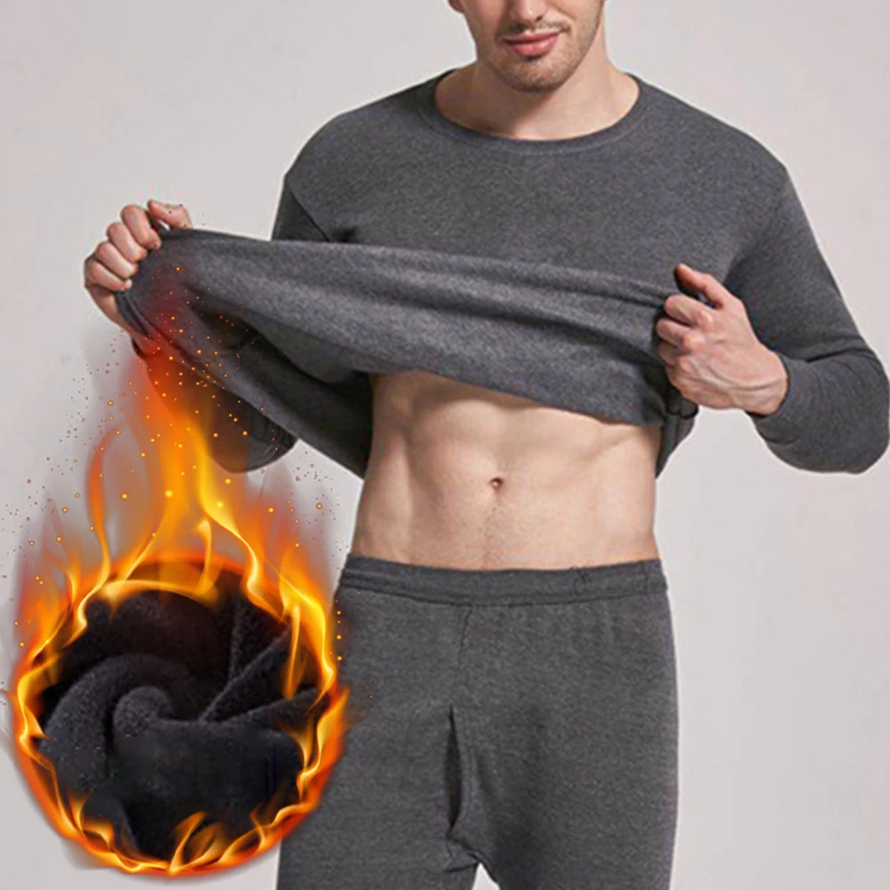 Men'sThermal Underwear Set Winter Long Johns Pants Warm Top Bottom Warm Pants Sports Suits Thermal Clothing For Man