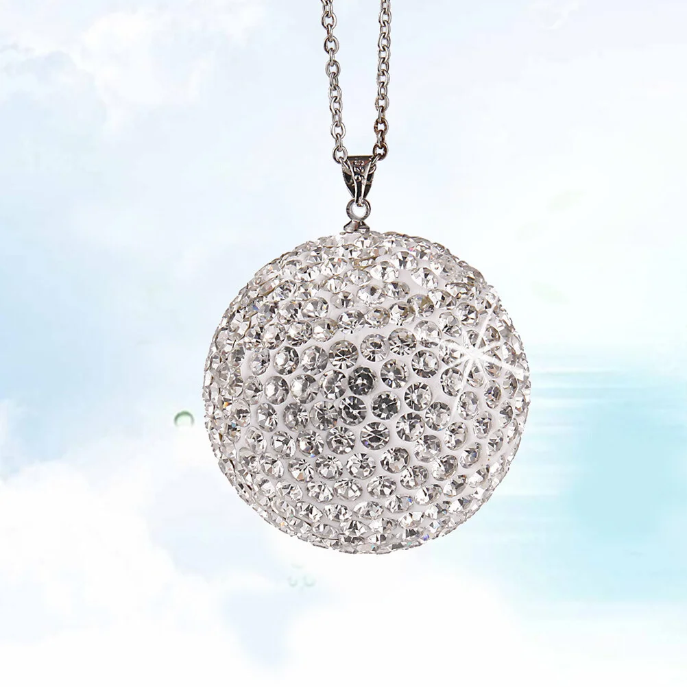 

Auto Accessories Rearview Mirror Hanging Ball Shaped Rhinestone Car Interior Decoration