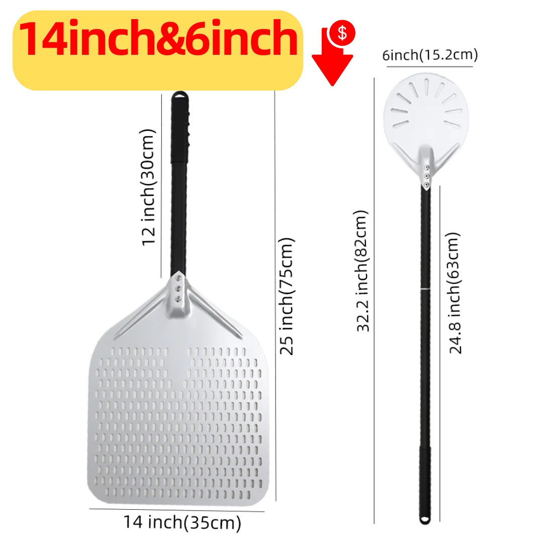 

HEXINGYUAN Алюминиевая пекарская лопата для пиццы 6-14 дюймов