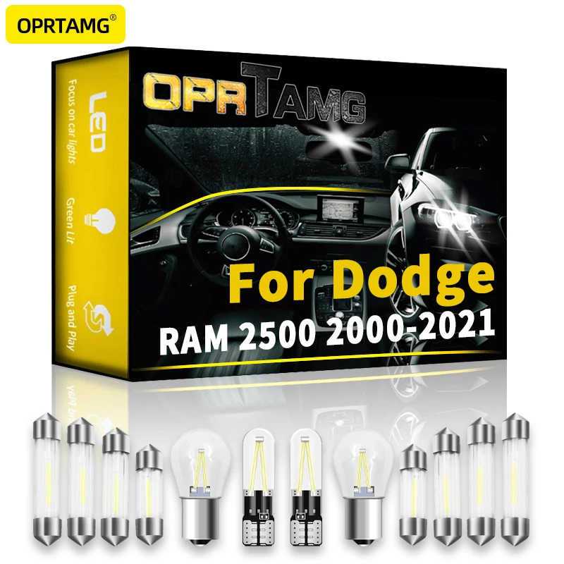 

OPRTAMG For Dodge Ram 2500 2006-2020 2021 Canbus Vehicle LED Interior Map Dome Trunk Door Light Bulbs Car Lighting Accessories