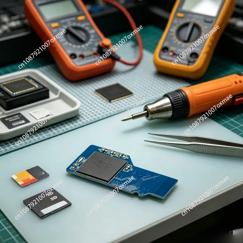 Фото Модуль-адаптер EMMC для карт TF, плата для чтения и записи карт Micro SD MMC (BGA153, BGA166) №1