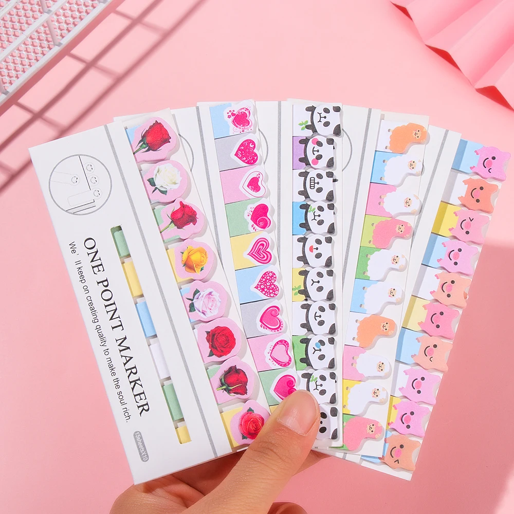 

150 PCS Creative Sticky Notes Multi-function Index for Pages Classification Label Self-adhesive Writable Stationery Memo Pad