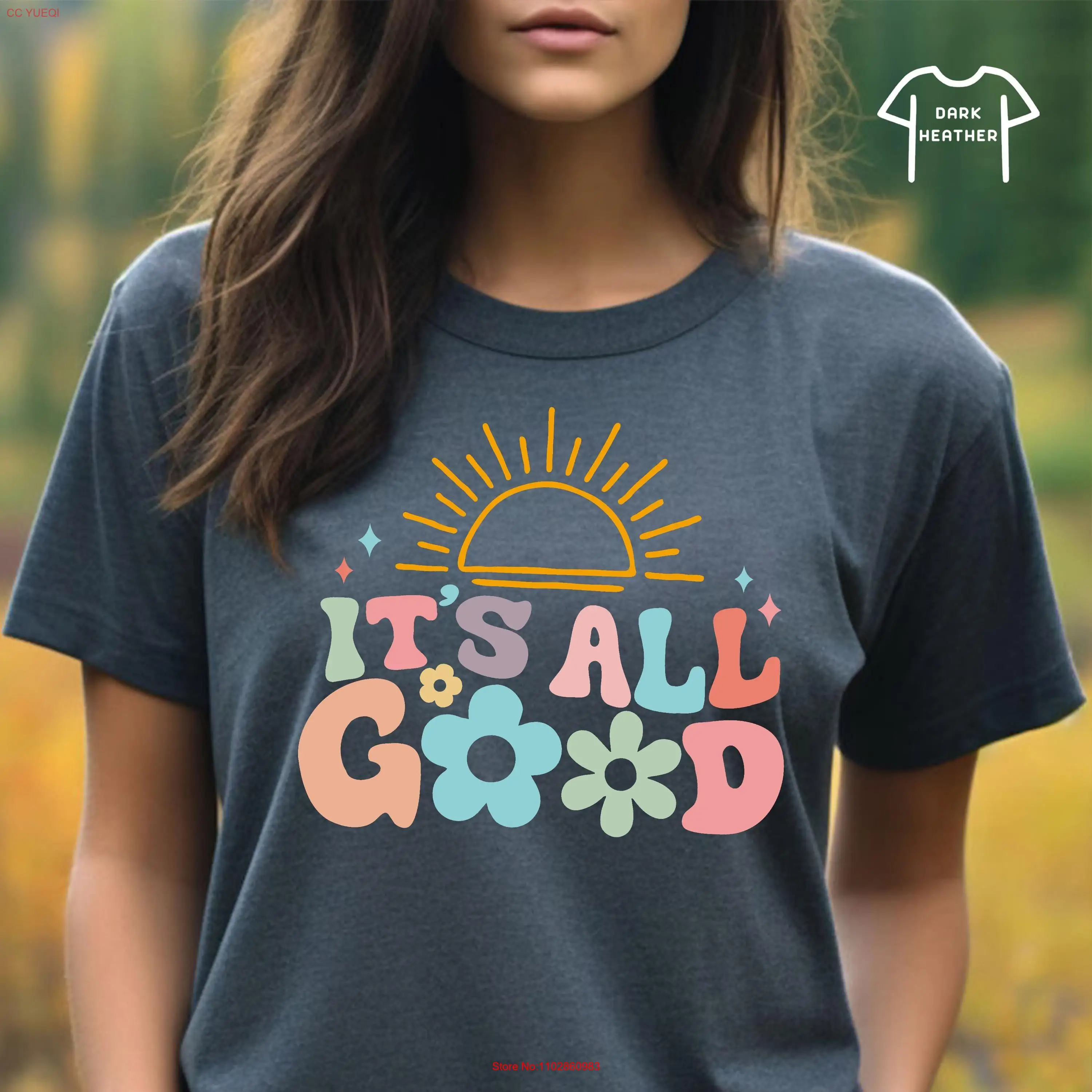Футболка It s All Good It's Motivational Inspirational Positive Vibes Personality Женская модная футболка с