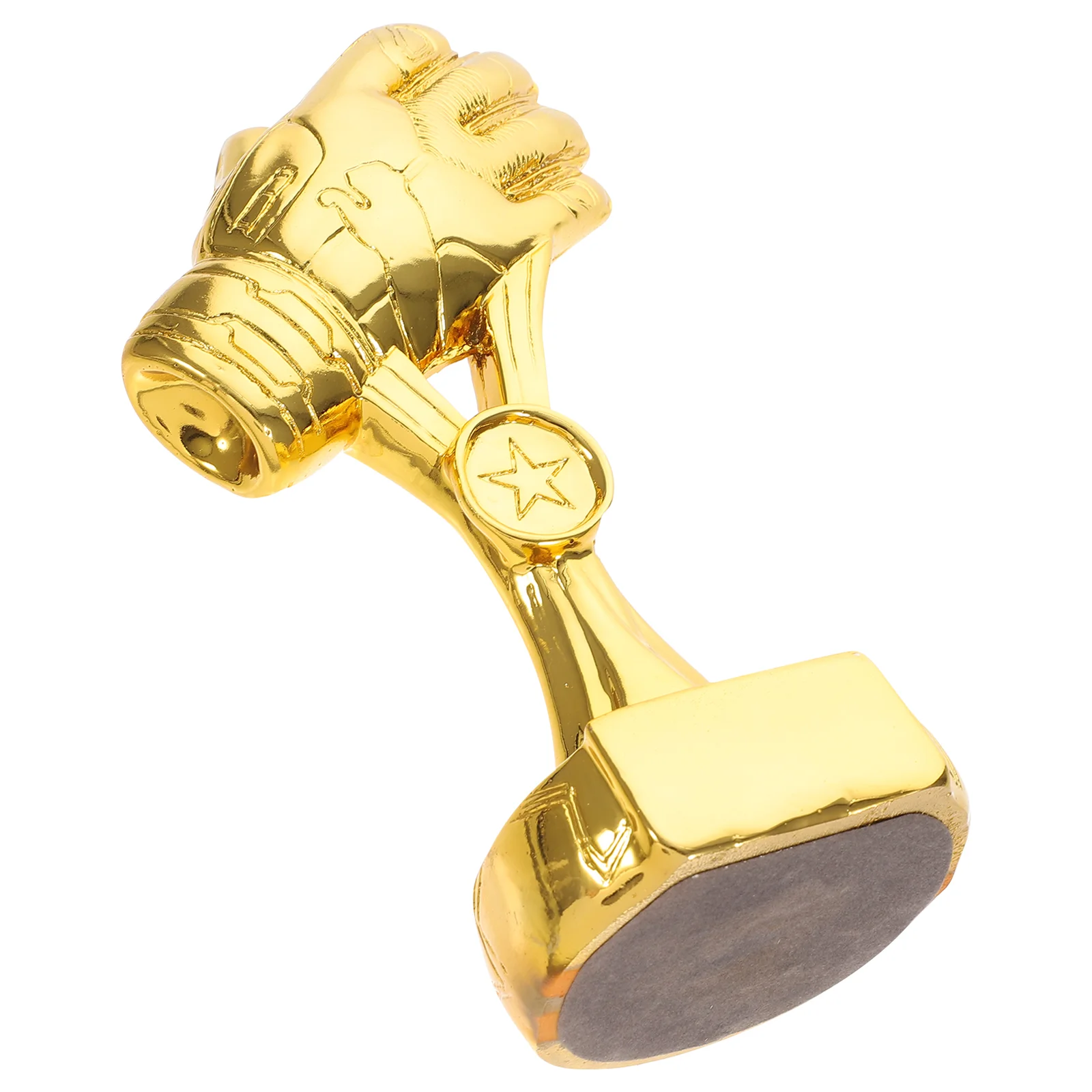 

Gold Trophy Delicate Soccer Resin Cup Desktop Award School Glove Wear Resistant