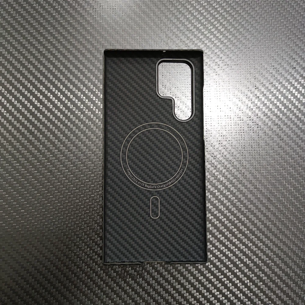 Cena Prawdziwe Etui Z Włókna Aramidowego Do Samsung Galaxy S22 Ultra Do ładowarki Magsafe Obudowa Z Włókna Węglowego Cienka Obudowa S22 Plus /S22