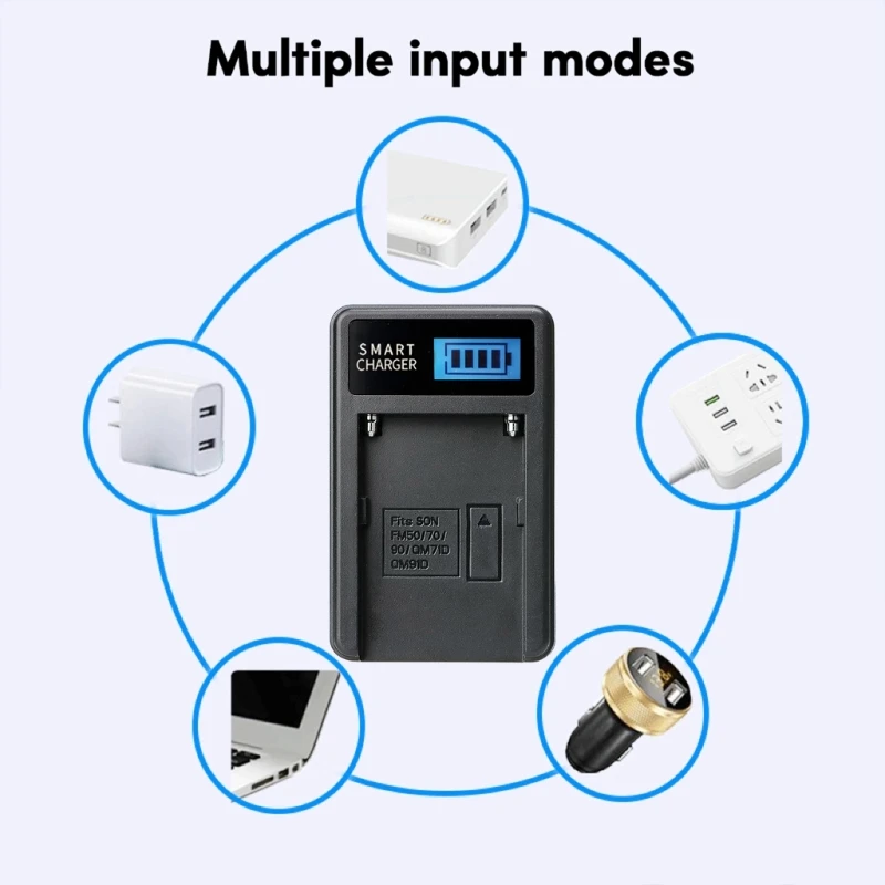 H37E Качественное зарядное устройство NPF550 с ЖК-дисплеем Micro USB для NPF550/F750/F960/F970