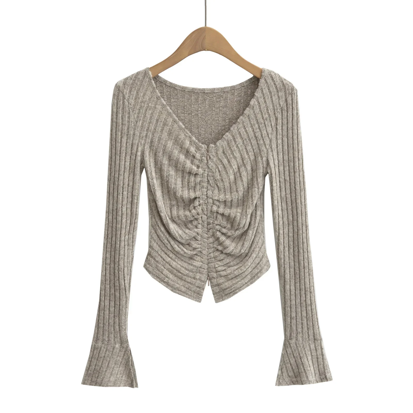 SAW Independent Station Slim Fit Вязаный топ с v-образным вырезом Pure Desire Эстетический