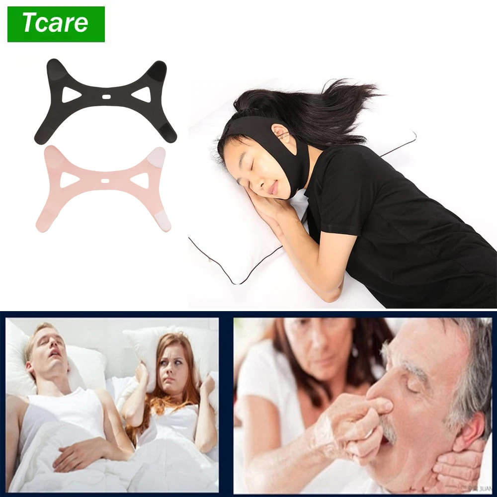 

Tcare Snoring Chin Strap Adjustable Anti Snore Chin Strap Support Stop Snoring - Natural Instant Snore Relief Jaw Belt for Adult