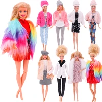 barbies doll clothes fashion coat plush tops pants hats casual clothing for 11 8inch bjd dolls toys kids gift girl dress shoes